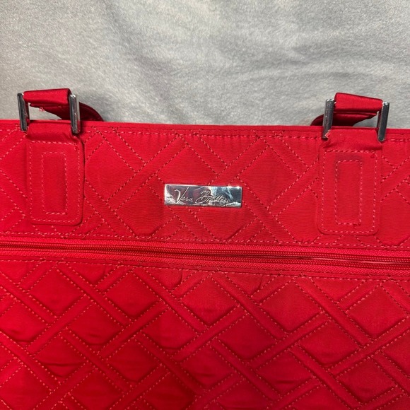 Vera Bradley Quilted Tote Bag – Red – Spacious & Stylish - Picture 2 of 5